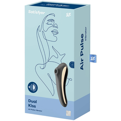 Suce Clitoris Satisfyer Dual Kiss Noir