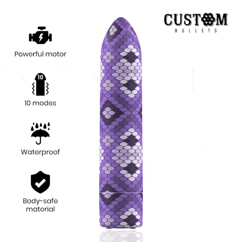Custom bullets rechargeable snake purple magnetic bullet 10v