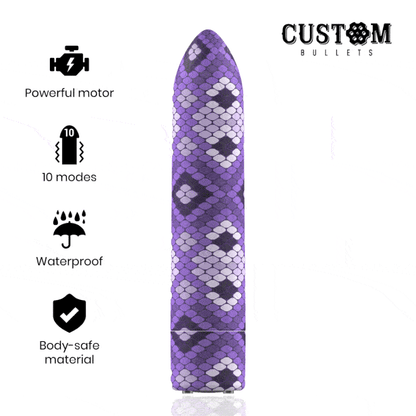 Custom bullets rechargeable snake purple magnetic bullet 10v