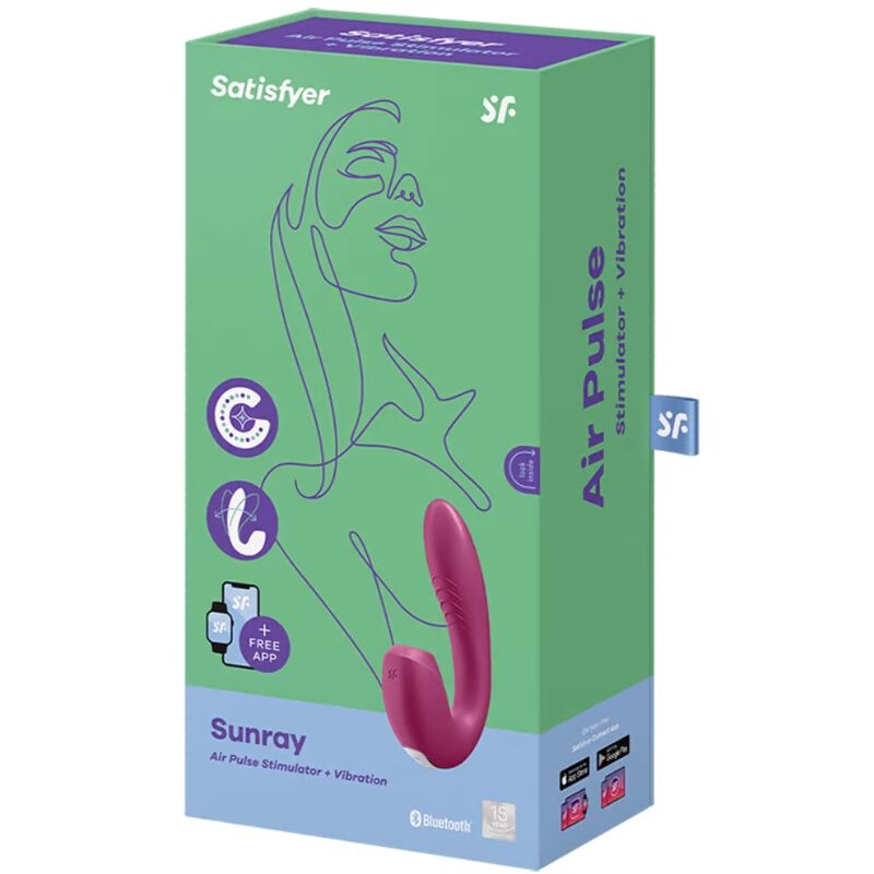 Stimolatore e vibrazione sunray satisfyer - rosso