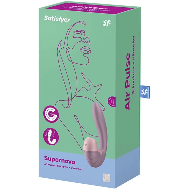 Succhia Clitoride & Punto G Satisfyer Supernova Viola Chiaro