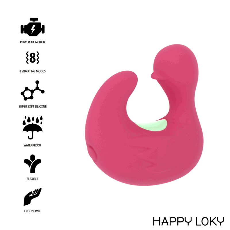 Dito stimolatore in silicone ricaricabile happy loky duckymania