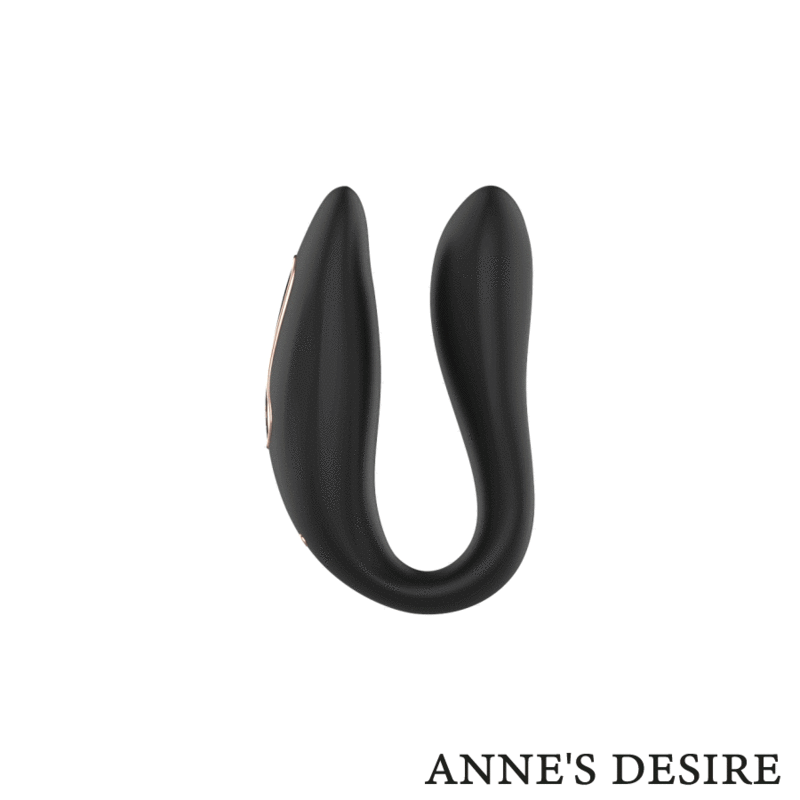 Vibratore telecomandato Anne s desire dual con orologio nero / oro