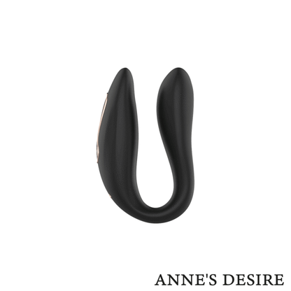Vibratore telecomandato Anne s desire dual con orologio nero / oro