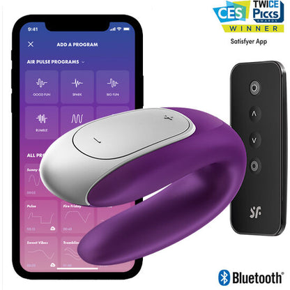 Vibratore telecomndato - Satisfyer Double fun viola