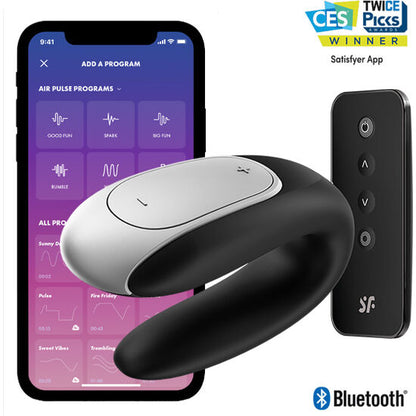 Vibratore telecomndato - Satisfyer Double fun nero