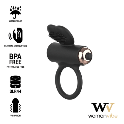 Anello Vibrante Womanvibe Zeus Nero