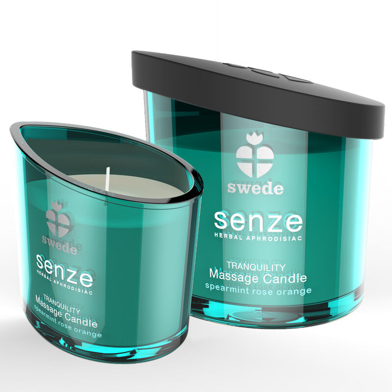 Sweede senze tranquility bougie de massage - menthe poivrée, rose, orange