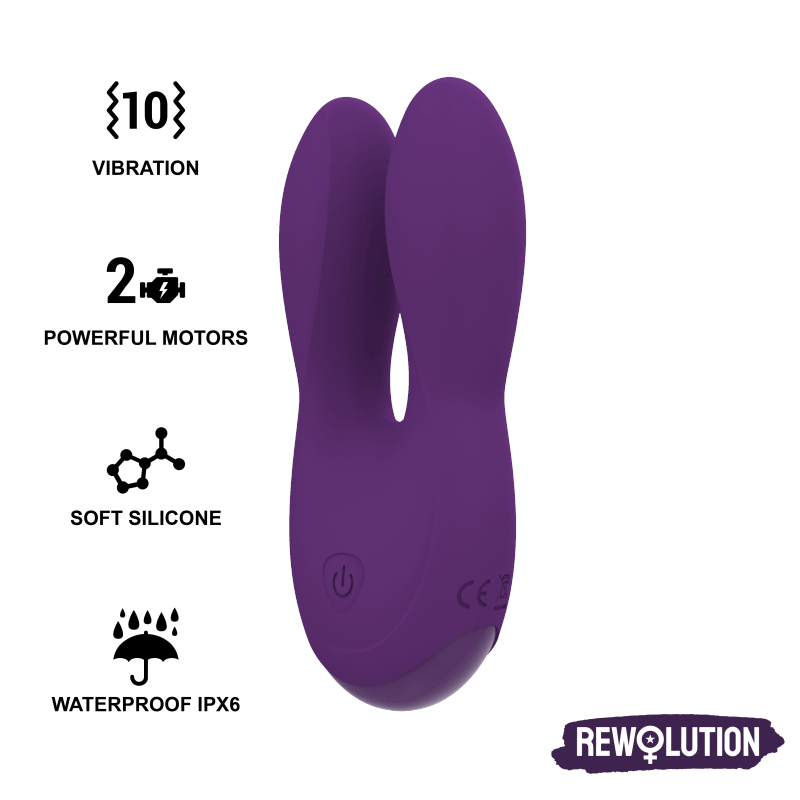 Vibratore clitoride Rewolution Rewobit flessibile viola