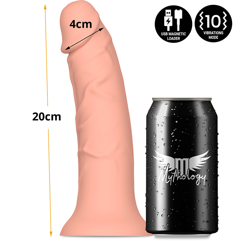 Mythology asher original dildo m - vibrador compatible con watchme wireless technology