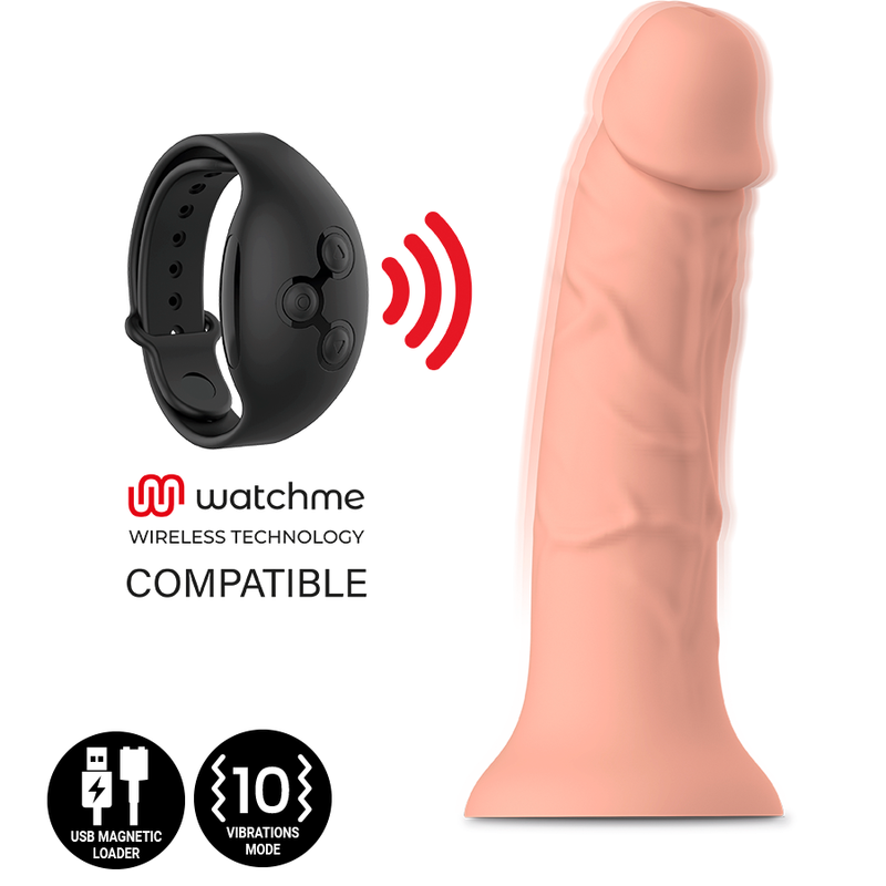 Mythology asher original dildo m - vibrador compatible con watchme wireless technology