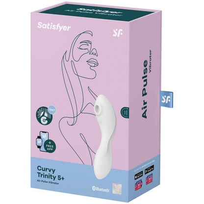Succhia Cltoride + Punto G Satisfyer Curvy Trinity 5 Bianco