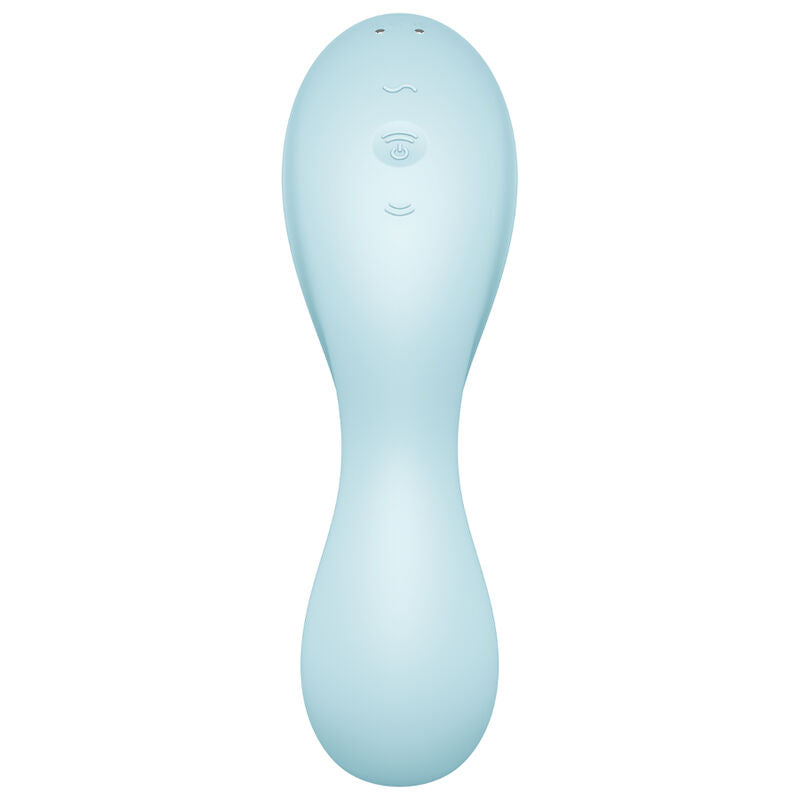 Succhia Clitoris + Point G Satisfyer Curvy Trinity 5 Bleu clair