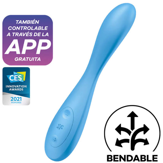 Vibratore punto g multifunzionale Satisfyer flex 4 blu