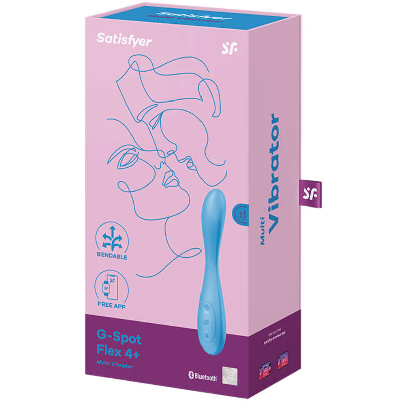 Vibratore punto g multifunzionale Satisfyer flex 4 blu
