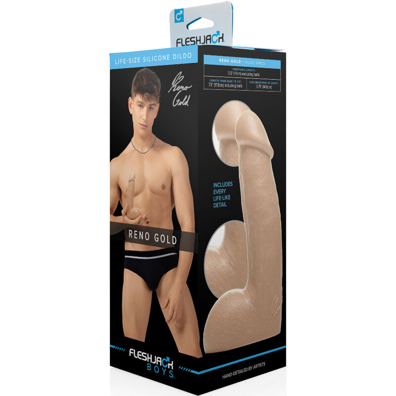 Dildo Fleshjack Reno Gold Lunghezza 19 cm