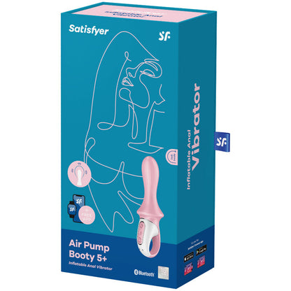 Satisfyer air pump booty 5+ vibratore anale gonfiabile - rosa