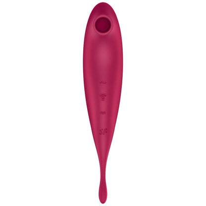 Succhia Clitoride Satisfyer Twirling Pro+ con Vibratore Rosso