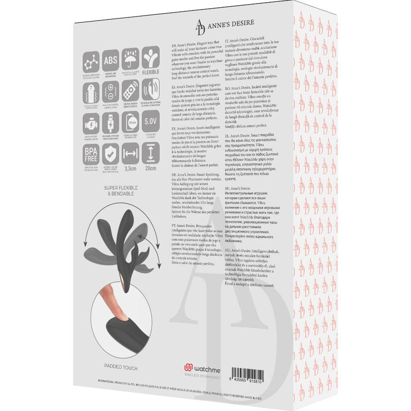 Vibratore telecomandato Anne's desire rabbit control remoto nero con orologio