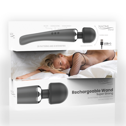 Wand Massager Naomi Wand Super Strong Grigio Antracite