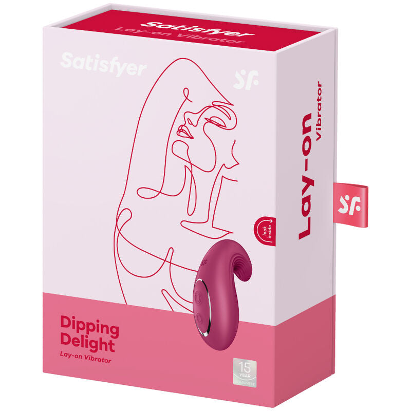 Vibratore da appoggio satisfyer dipping delight - rosso