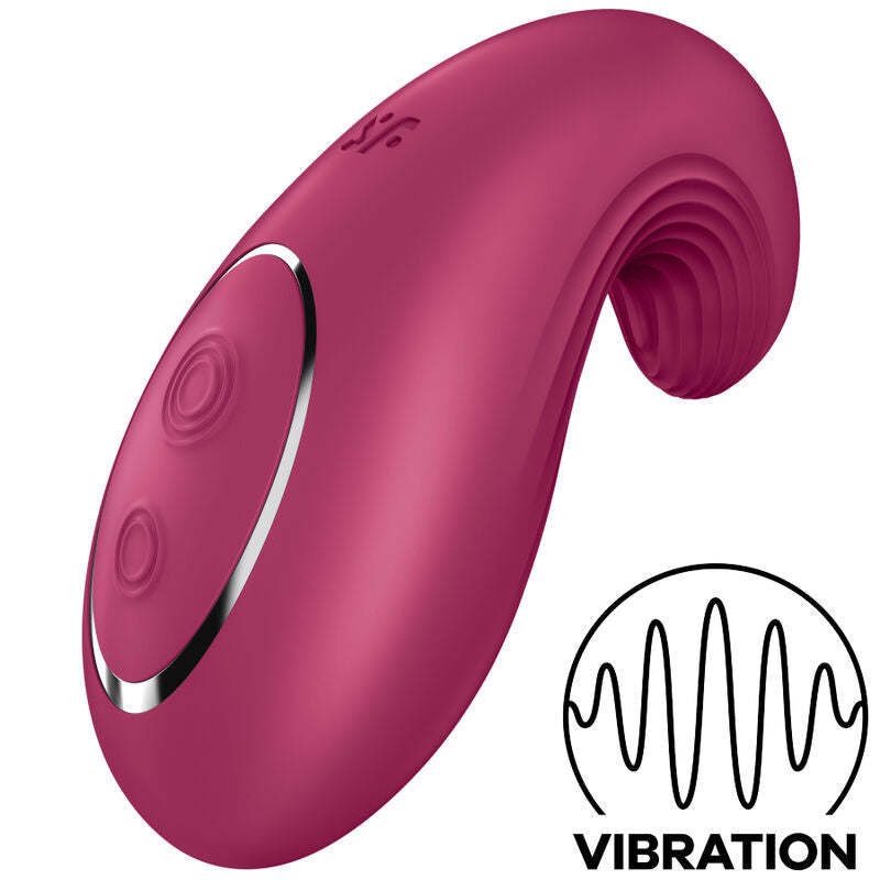Vibratore da appoggio satisfyer dipping delight - rosso