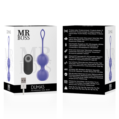 Palline vaginali Mr Boss 2 palline vibranti con telecomando viola