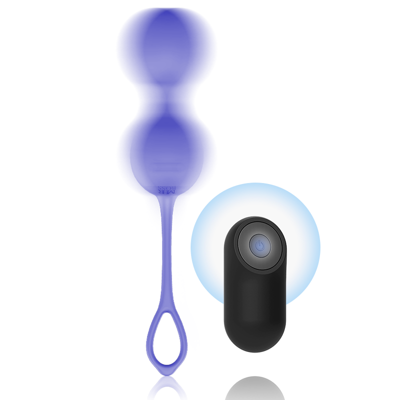 Palline vaginali Mr Boss 2 palline vibranti con telecomando viola