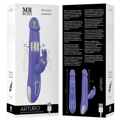 Vibratore Rabbit Mr Boss Arturo Compatibile con Watchme Wireless Viola