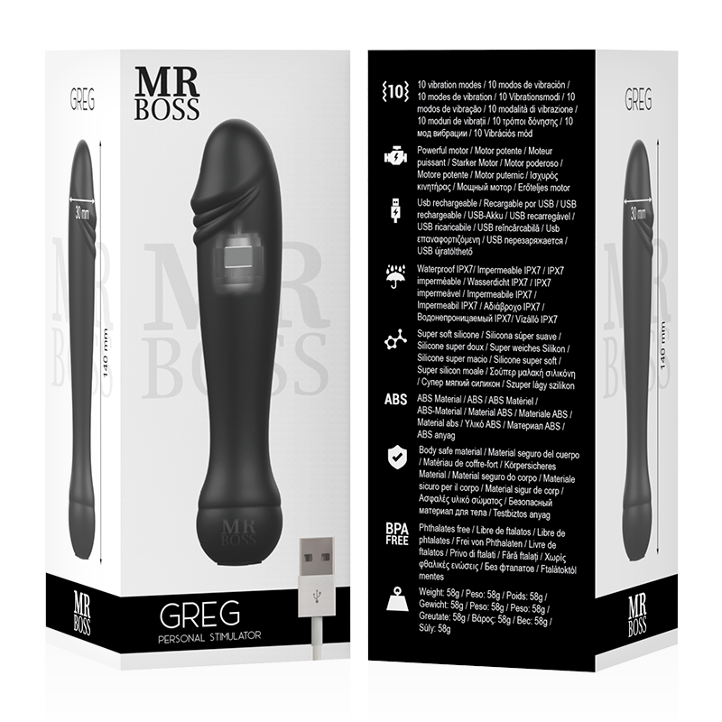 Vibratore Punto G MR. BOSS Greg Nero