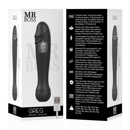 Vibratore Punto G MR. BOSS Greg Nero