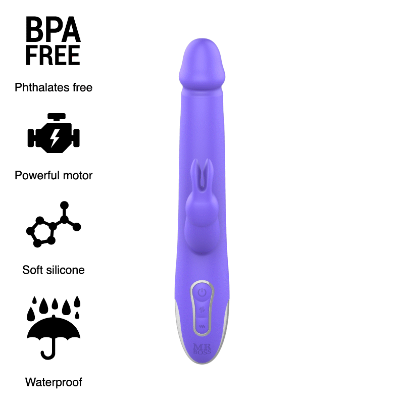 Vibratore Rabbit Mr Boss Arturo Compatibile con Watchme Wireless Viola