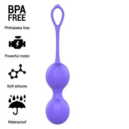Palline vaginali Mr Boss 2 palline vibranti con telecomando viola