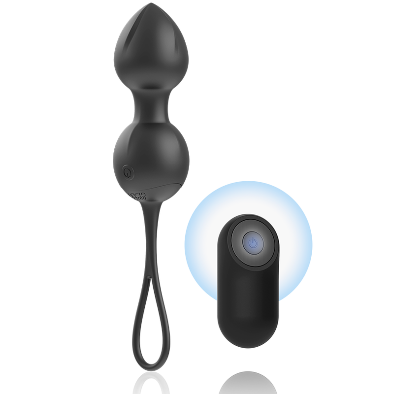 Boules vaginales Brilly glam 2 boules vibrantes avec télécommande noire