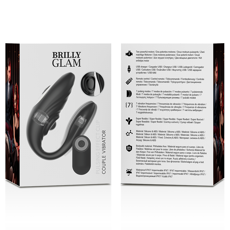 Brilly glam couple pulsing & vibrating control remoto