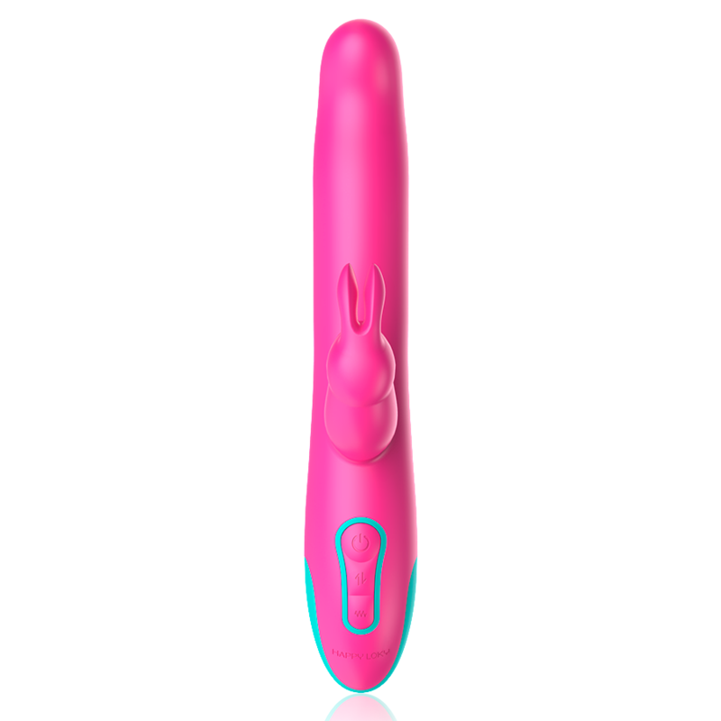 Vibratore Rabbit Happy Loky Pluto Compatibile con Watchme Rosa