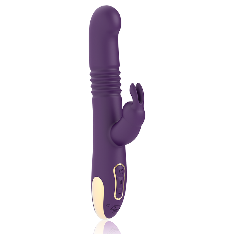 Vibratore Rabbit Treasure bastian up & down, rotatore e vibratore compatibile con watchme Viola