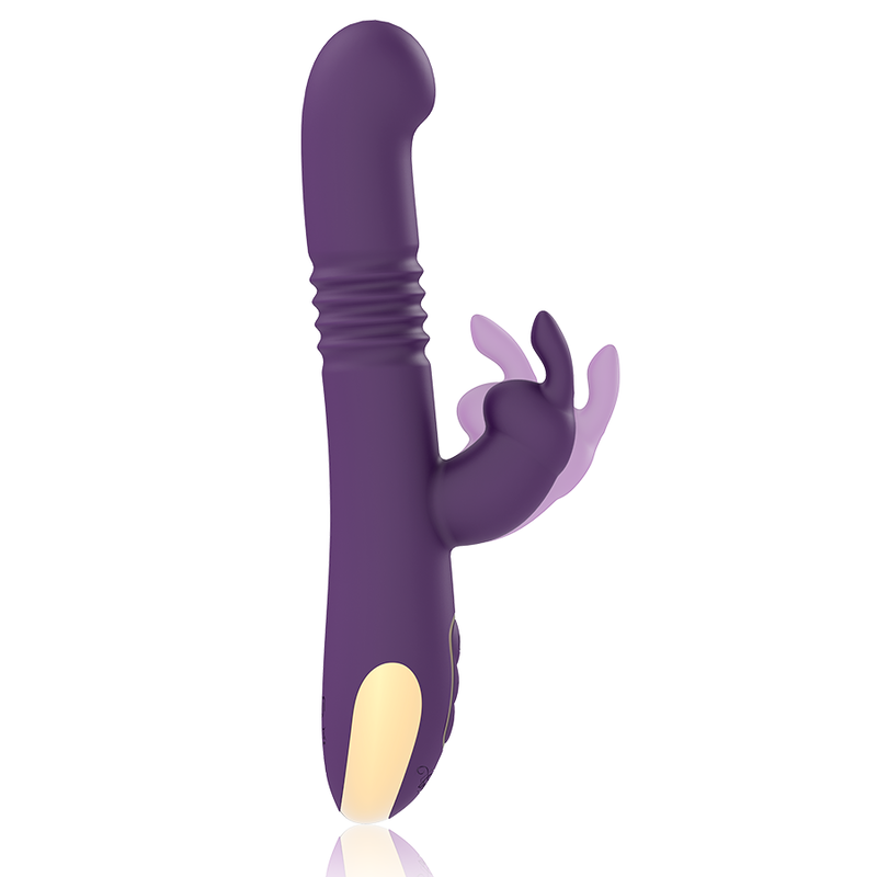 Vibratore Rabbit Treasure bastian up & down, rotatore e vibratore compatibile con watchme Viola