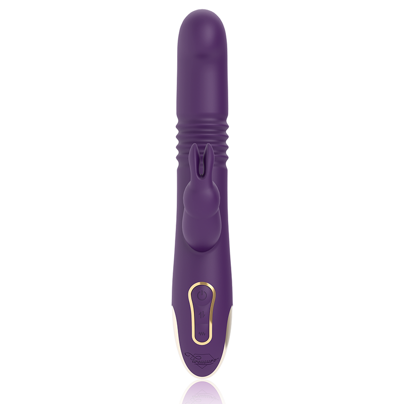 Vibratore Rabbit Treasure bastian up & down, rotatore e vibratore compatibile con watchme Viola
