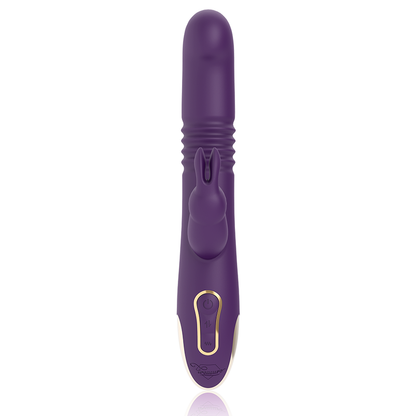 Vibratore Rabbit Treasure bastian up & down, rotatore e vibratore compatibile con watchme Viola