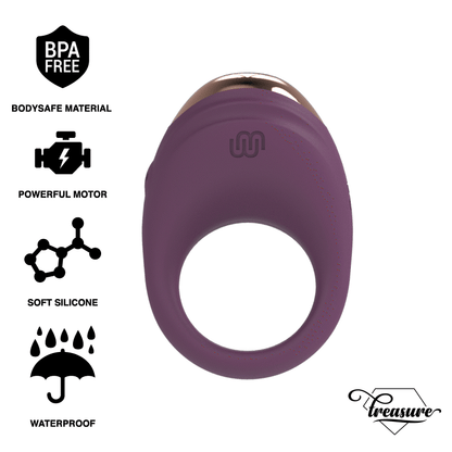 Anello vibrante Treasure Robin con tecnologia watchme viola