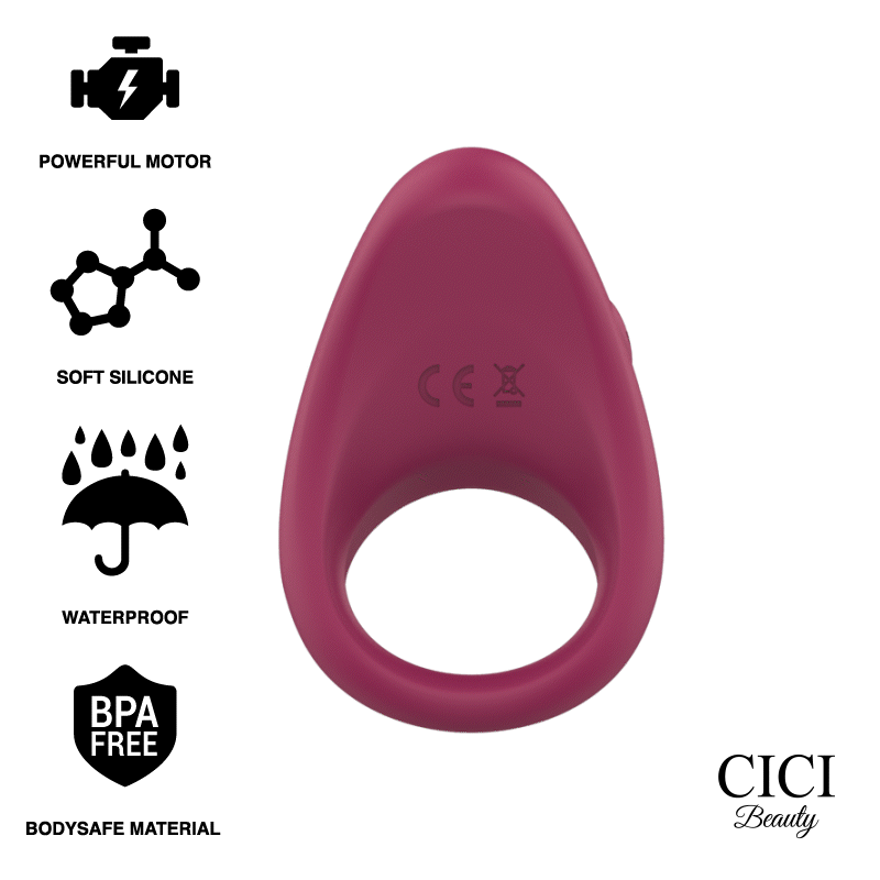 Anello vibrante Cici Beauty bordeaux