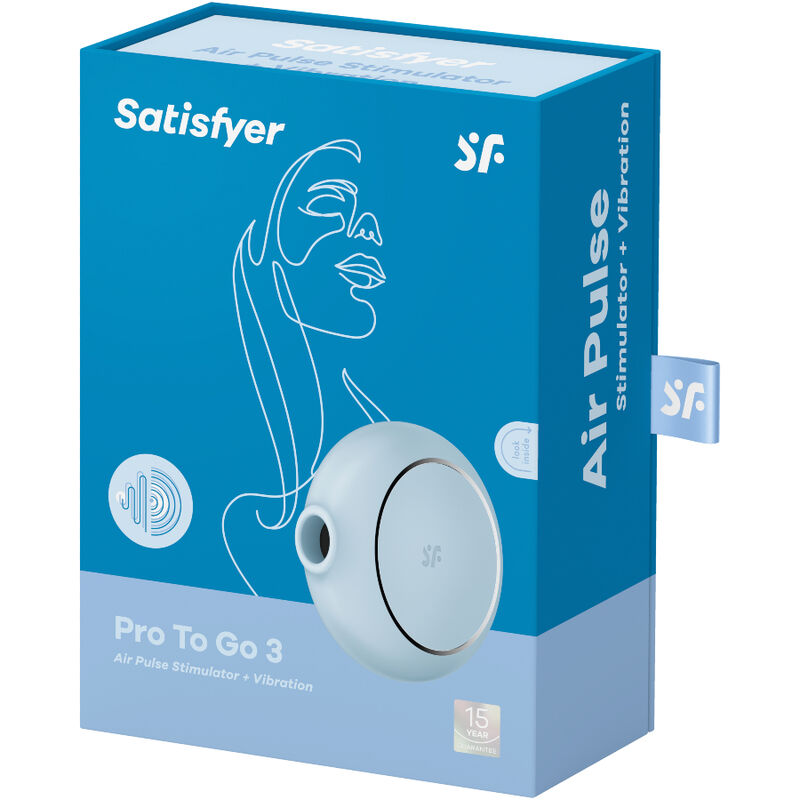 Succhia Clitoride Satisfyer Pro To Go 3 Celeste