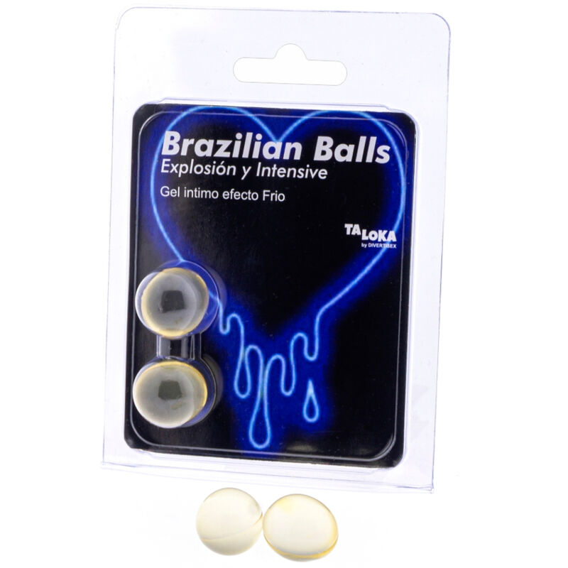 Taloka - 2 palline brasiliani gel emozionante effetto freddo e vibrazione