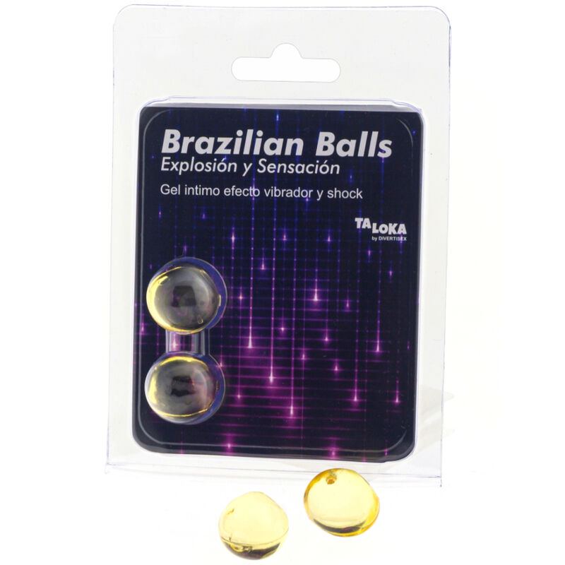 Taloka - 2 palline brasiliani gel vibrante e effetto shock eccitante