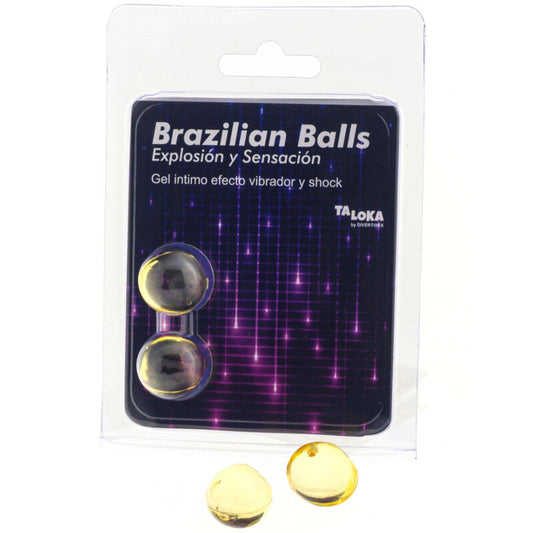Taloka - 2 palline brasiliani gel vibrante e effetto shock eccitante