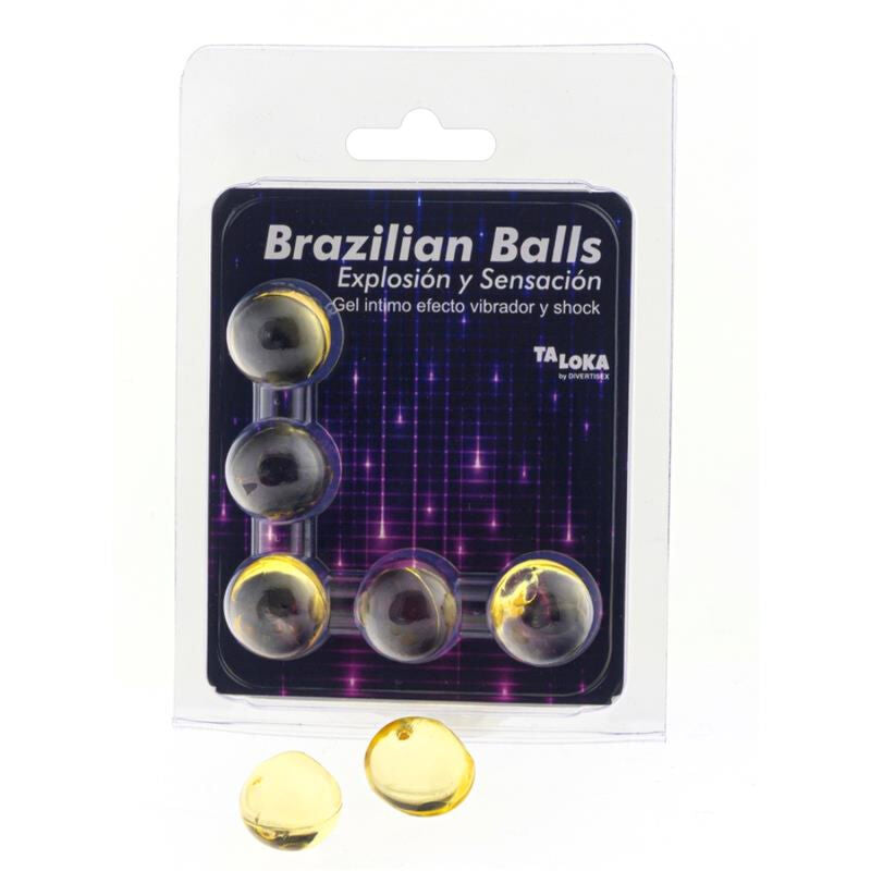 Taloka - 5 palline brasiliani gel vibrante e effetto shock eccitante