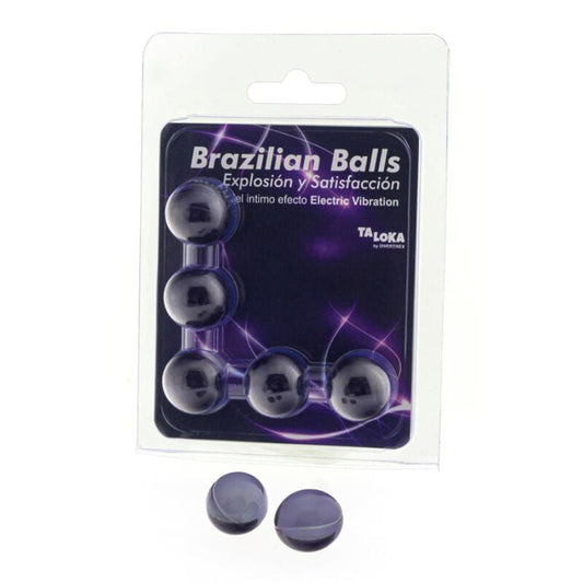 Taloka - 5 palline brasilianie gel emozionante effetto vibrante elettrico