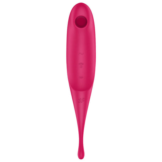 Succhia Clitoride multifunzione Satisfyer Twirling Pro Rosso