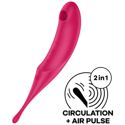 Sucette clitoridienne multifonction Satisfyer Twirling Pro Rouge